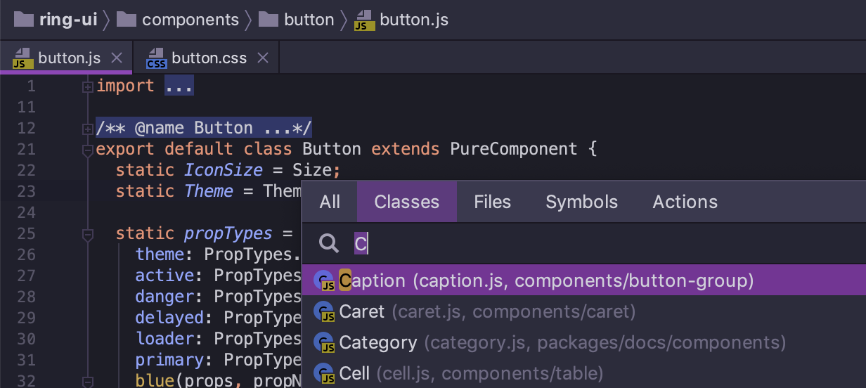 New purple UI theme