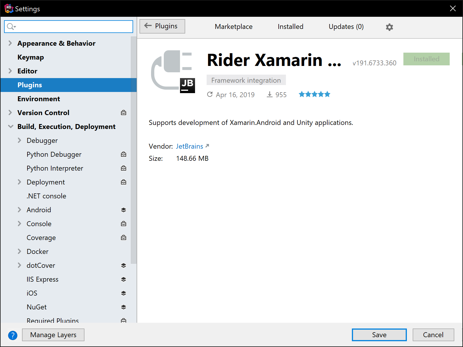 Rider Xamarin Plugin Install