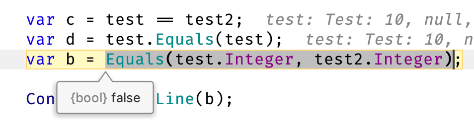 Evaluating an expression by hovering