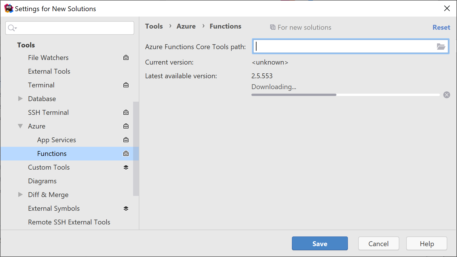 Manage Azure Functions Core Tools