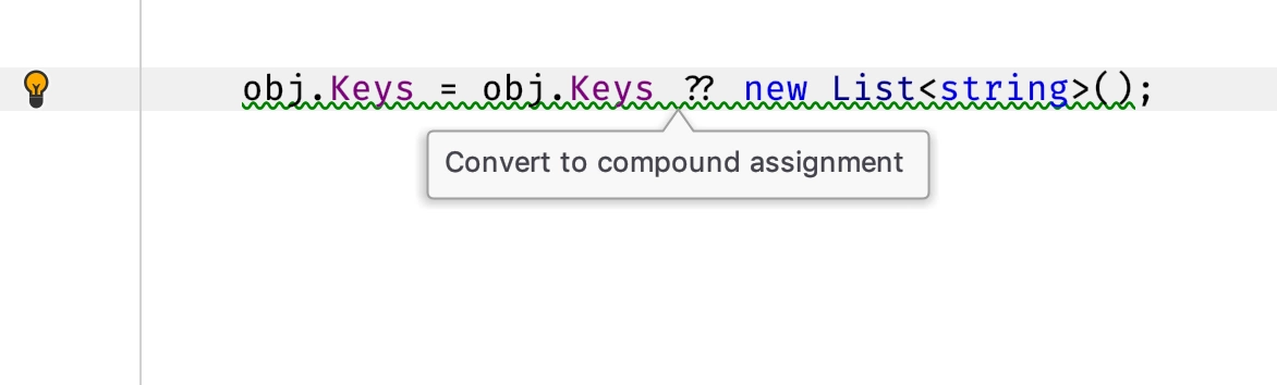 Fix to compound assignment