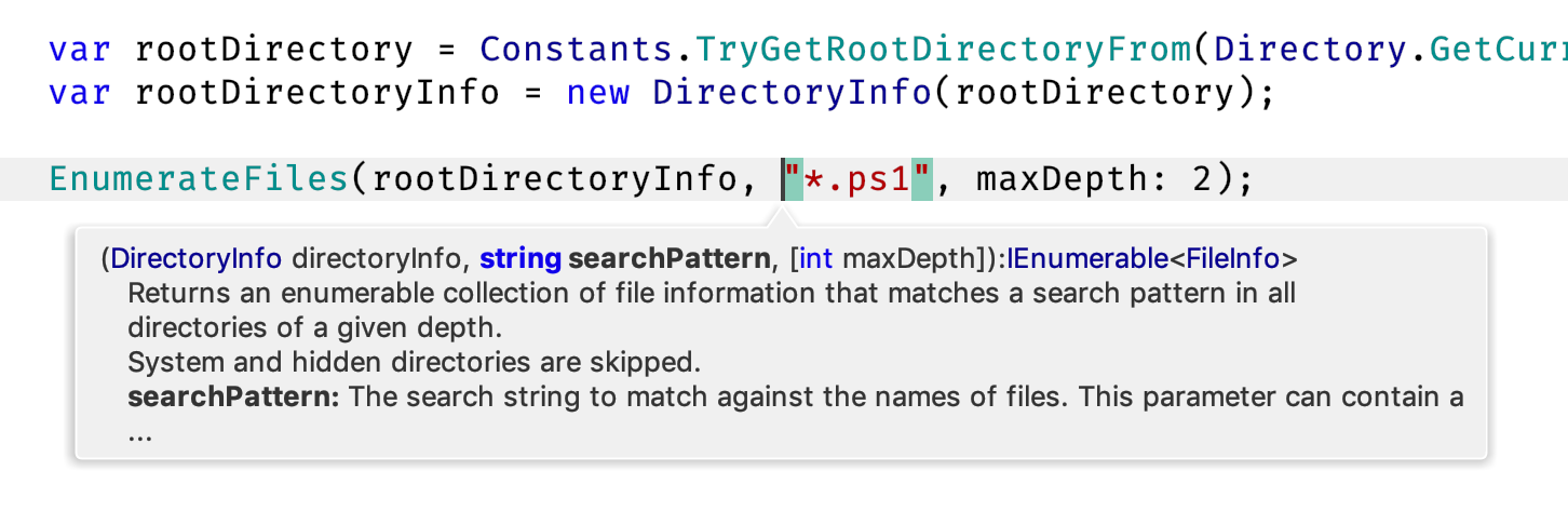 Summary Text and Parameter Info