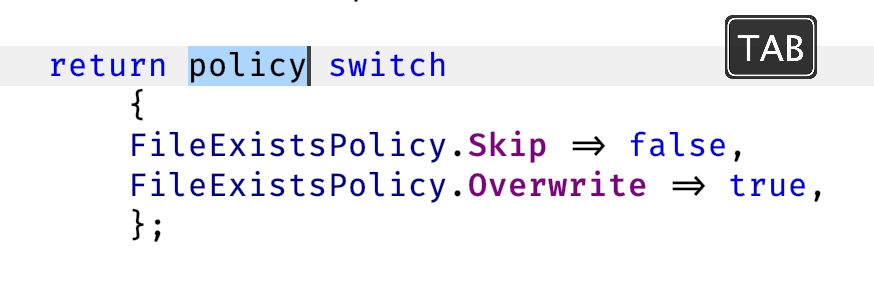 Structural navigation in switch expressions