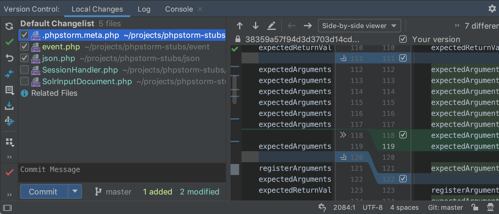 phpstorm git undo commit