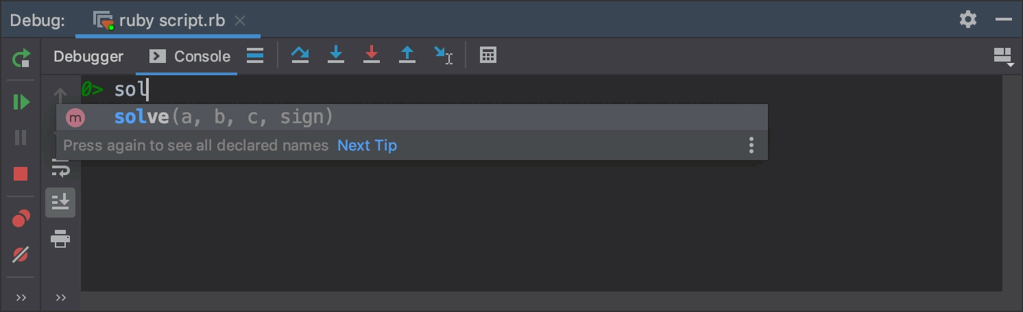 rubymine debug