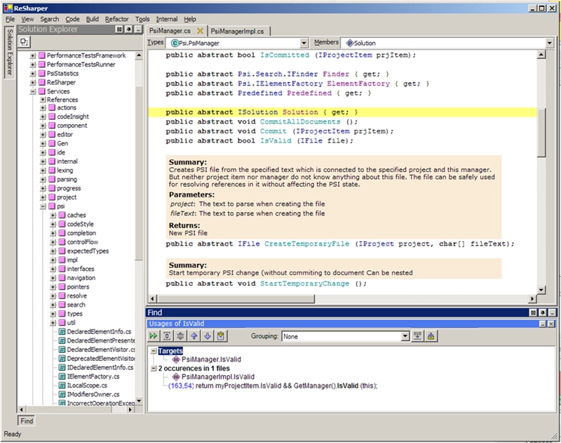 The unreleased ReSharper 2.0 IDE