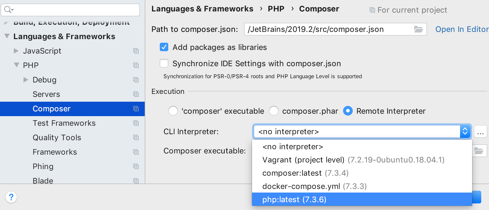 composer-via-remote-interpreter