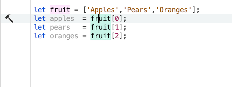 Javascript desructuring