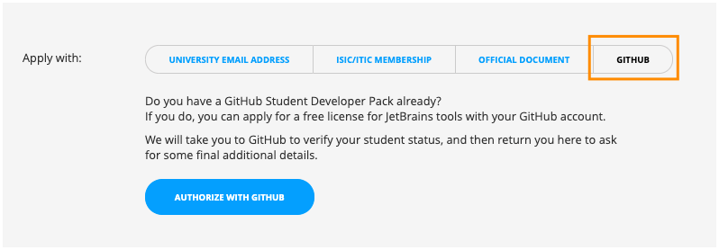 jetbrains student account login