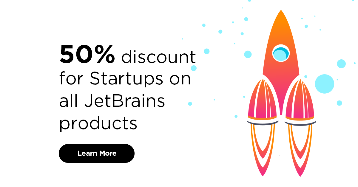 JetBrains 스타트업 할인 - 50% 할인