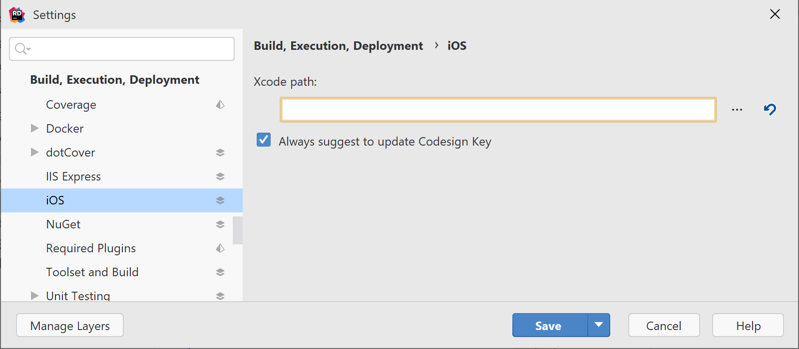 Configure path to Xcode for iOS development