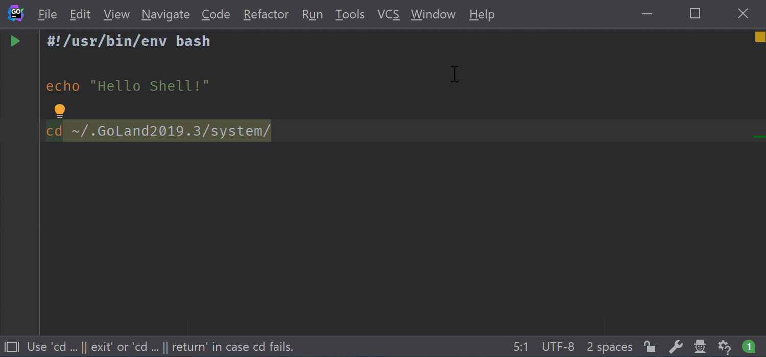 shell script quick-fix