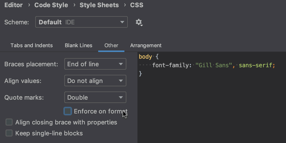 Quote style configuration in CSS