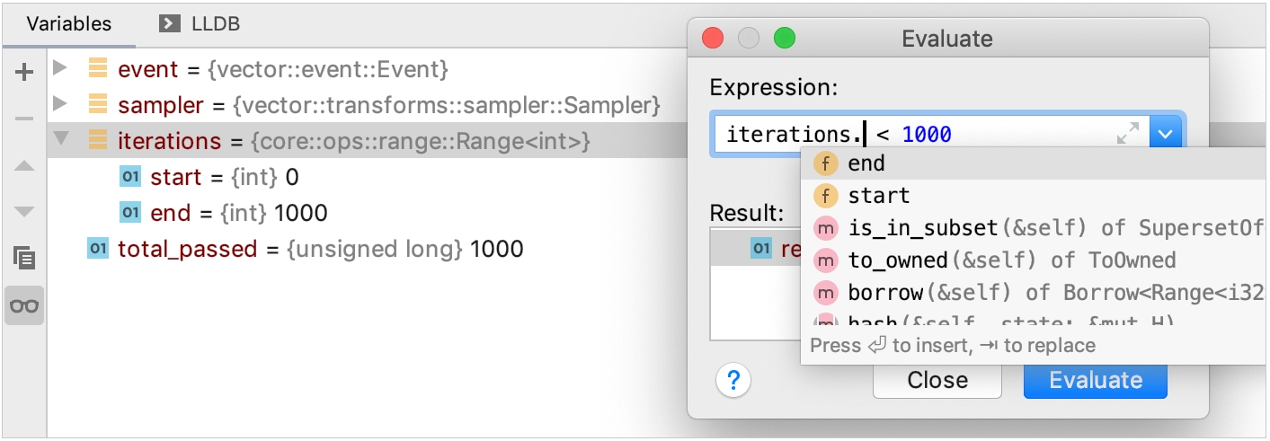 Evaluate expression