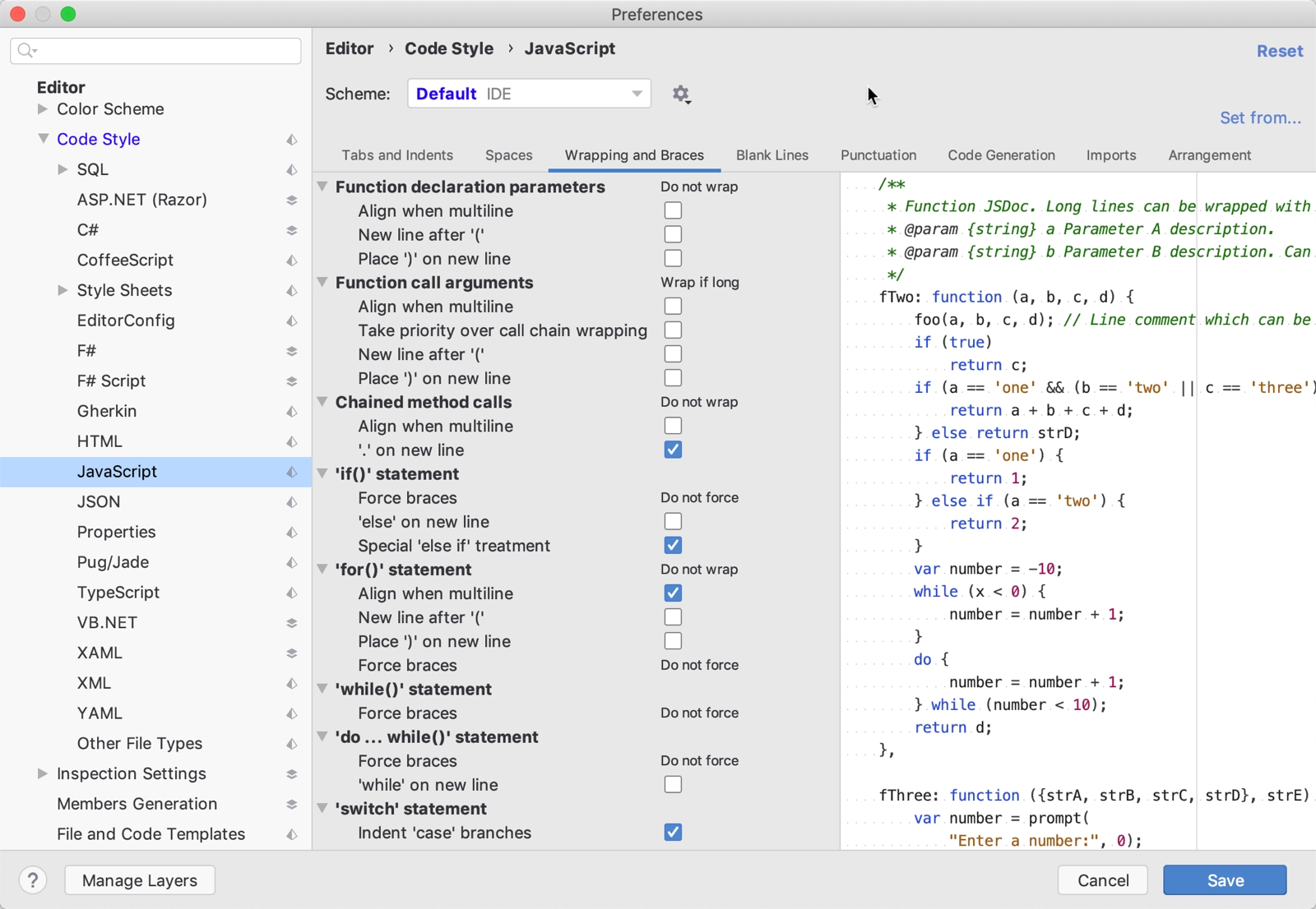 JS function style