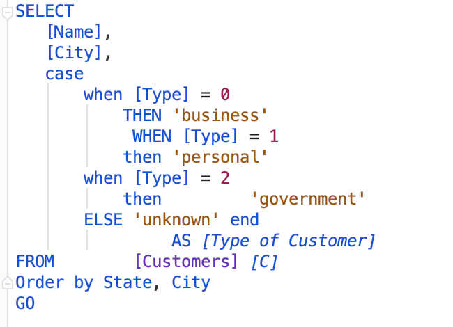 Reformat SQL