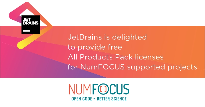 JetBrains Supports NumFOCUS-sponsored Open Source Projects