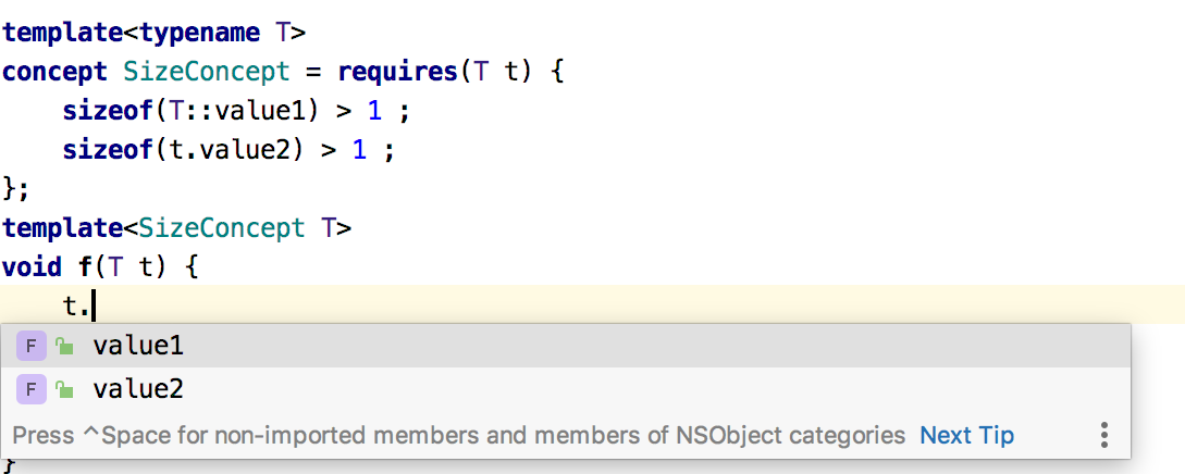 Completion for constrained type params