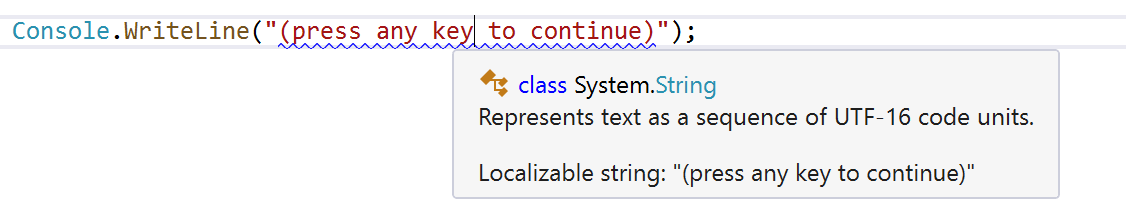 String can be localized