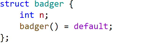defaulted constructor