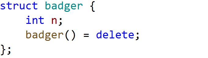deleted constructor