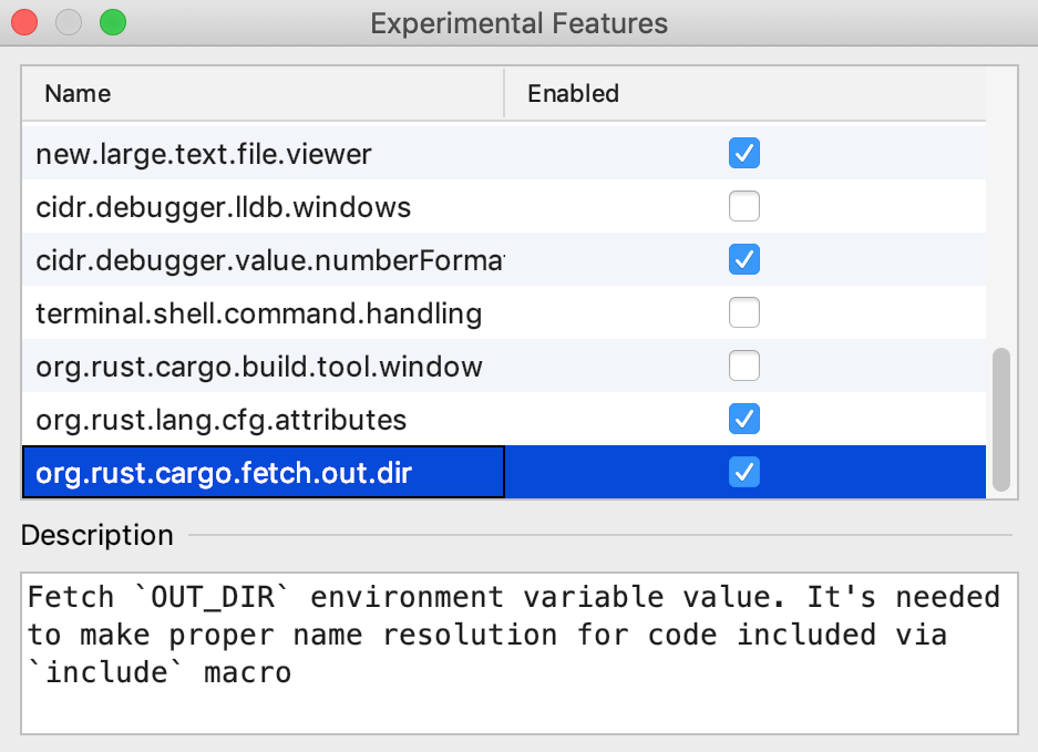 Enable fetching OUT_DIR for include macro