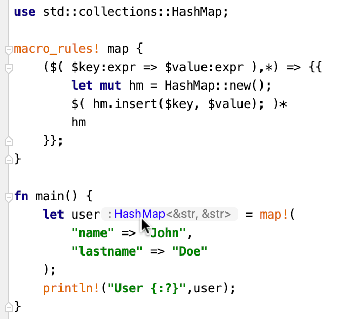 Type inference for arbitrary macros