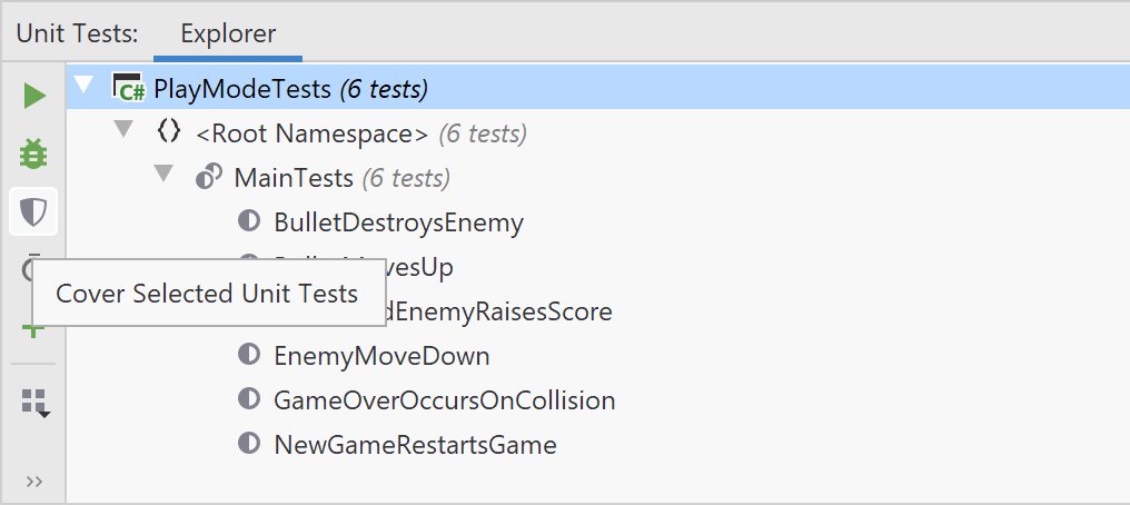 dotCover. Cover Unity Tests