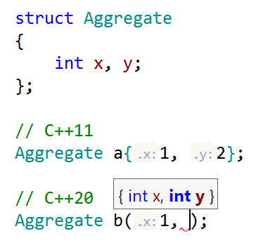 Parenthesized initialization of aggregates