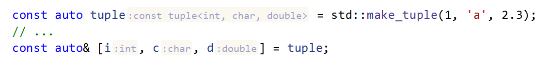 Structured binding hints in C++