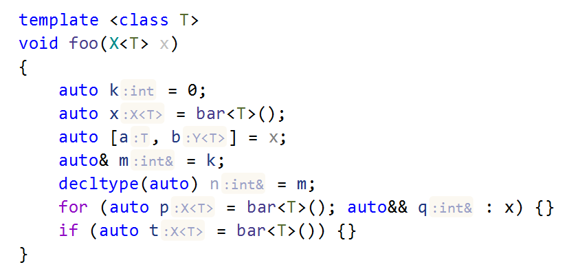 Dependent code hint in C++