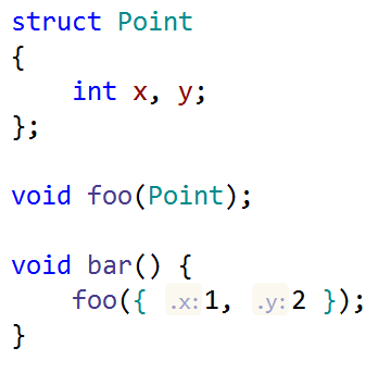 Go to declaration from a brace-enclosed initializer list