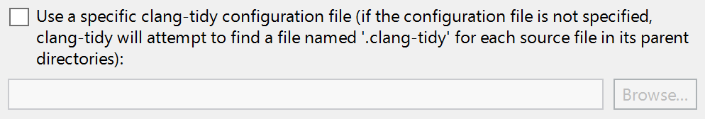 Clang-Tidy configuration file