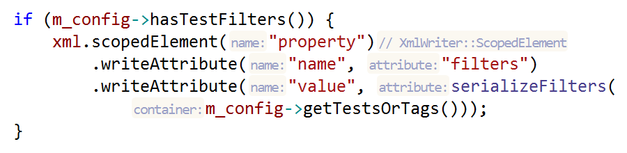 Type hints after function calls