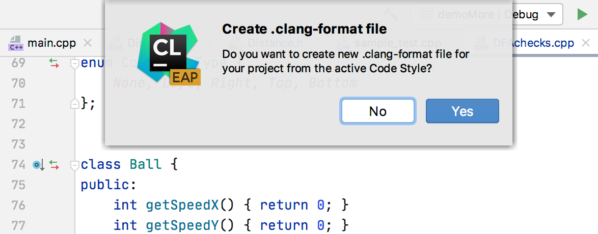 ClangFormat config creation