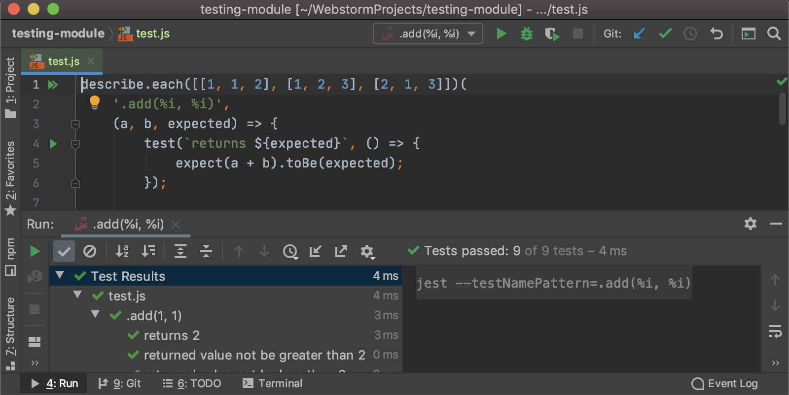 webstorm debug jest