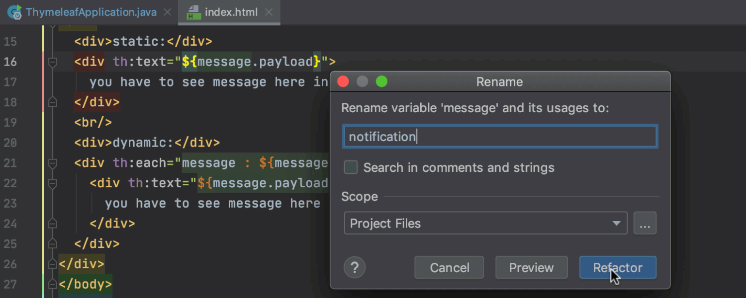 Thymeleaf intellij hot sale