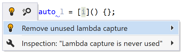Unused lambda capture
