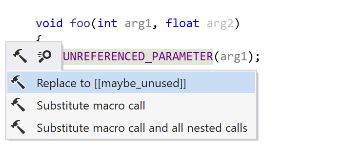 Replace UNREFERENCED_PARAMETER