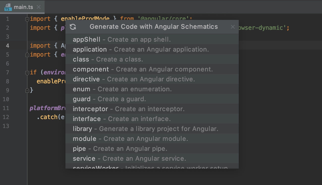 schematics-with-angular