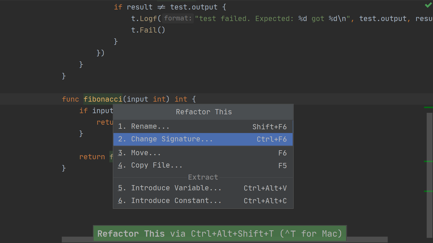 TDD dans GoLand - 09 - Déplacer le code vers un fichier non-test