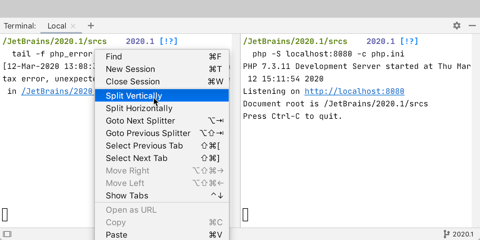 Phpstorm 2020.1