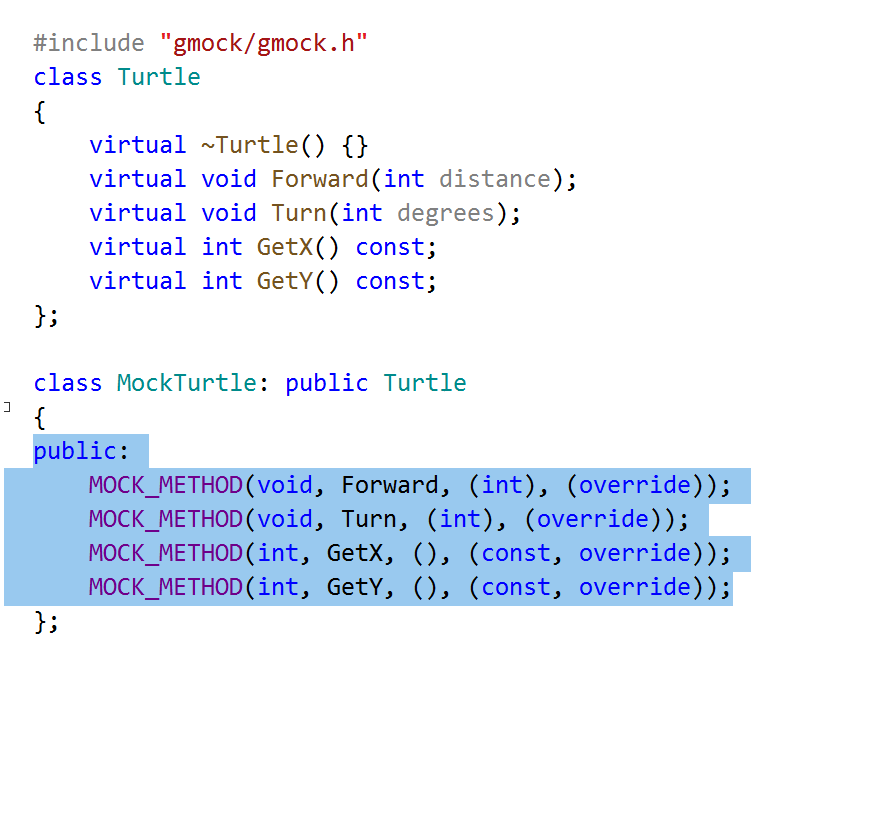 la macro MOCK_METHOD introduite dans GTest 1.10