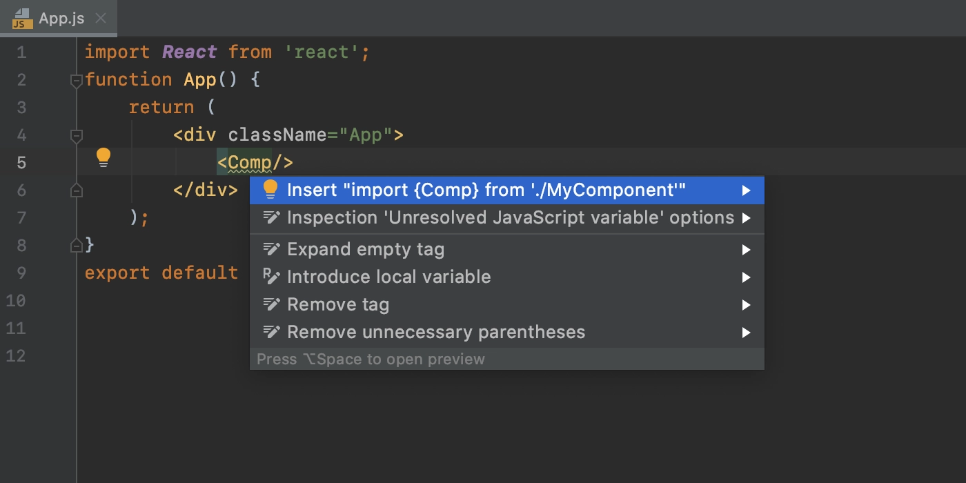 create react app webstorm