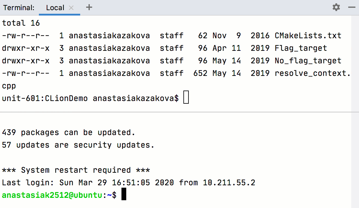 Terminal split