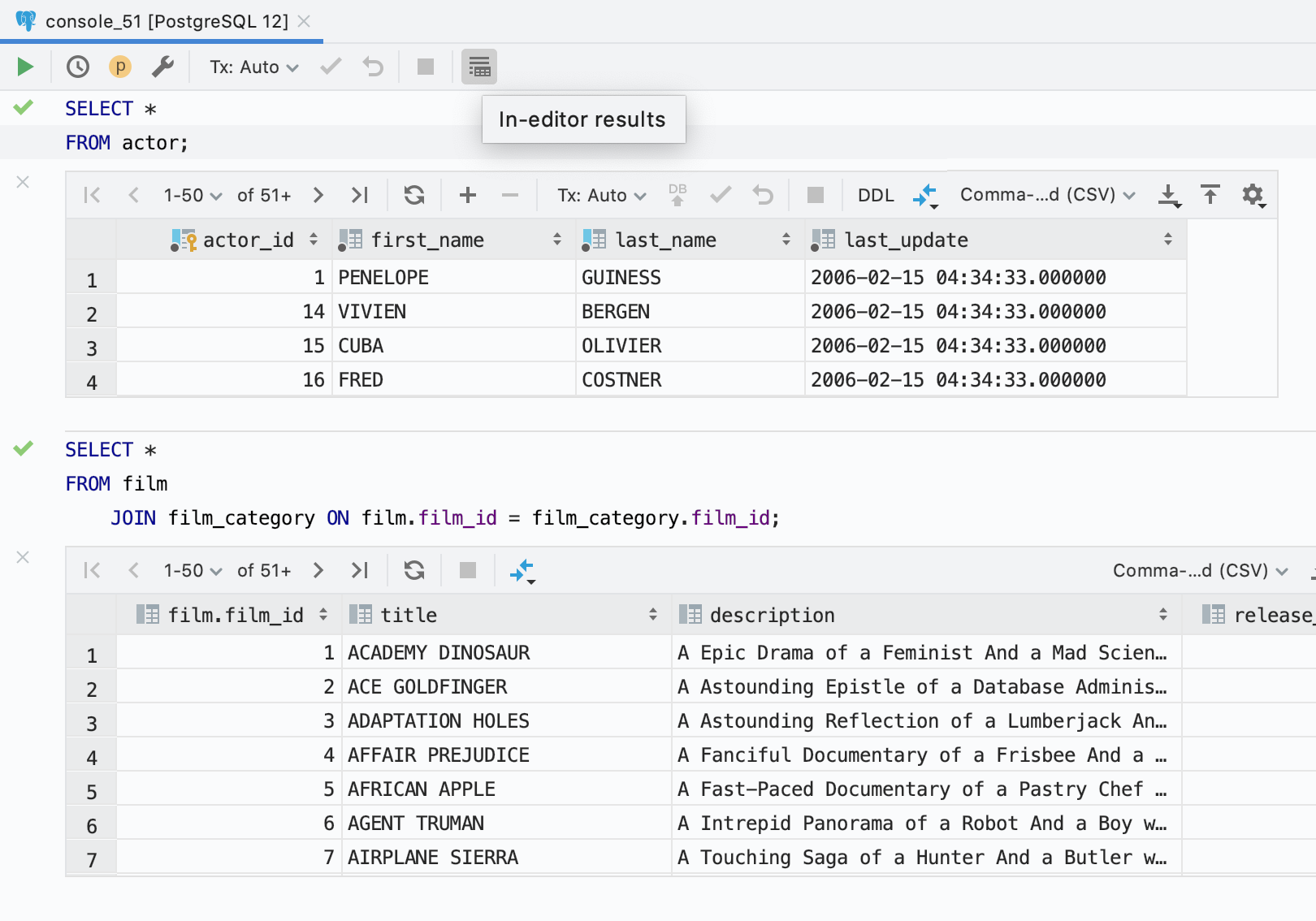 datagrip postgres see all databases