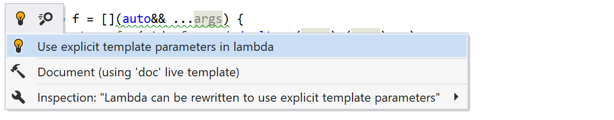 Syntaxe de transmission parfaite pour les lambdas