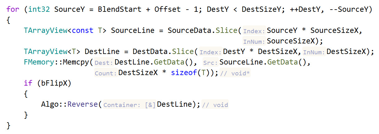 Hints in dependent code