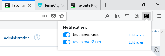 Notifications for multiple server