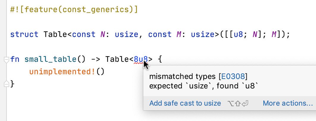 Type inference for const generics